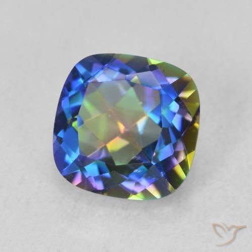 Cuarzo Místico Multicolor natural de 2.13 ct, Forma Cojín, VVS