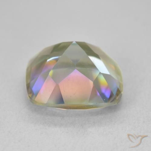 Cuarzo Místico Multicolor natural de 6.55 ct, Forma Cojín, VVS