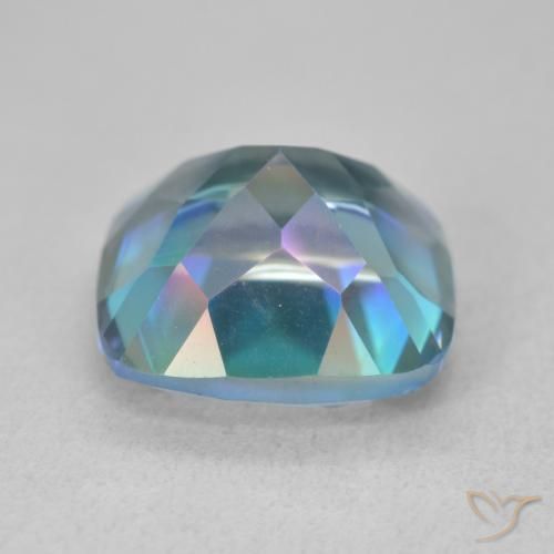 Cuarzo Místico Multicolor natural de 6.70 ct, Forma Cojín, VVS