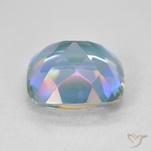 Cuarzo Místico Multicolor natural de 6.71 ct, Forma Cojín, VVS