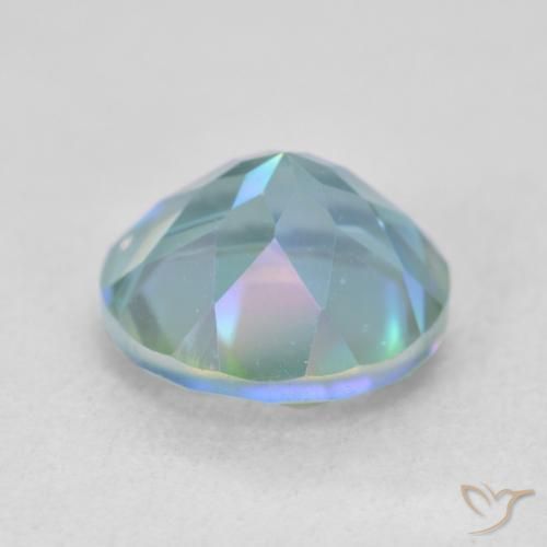 Cuarzo Místico Multicolor natural de 3.65 ct, Redondo, VVS