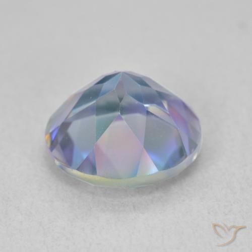 Cuarzo Místico Multicolor natural de 3.41 ct, Redondo, VVS