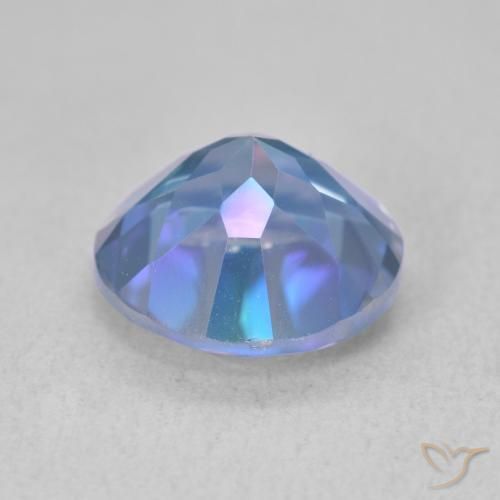 Cuarzo Místico Multicolor natural de 3.40 ct, Redondo, VVS
