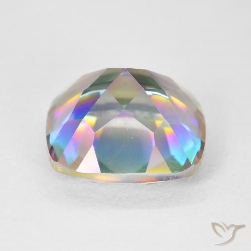 Cuarzo Místico Multicolor natural de 6.91 ct, Forma Cojín, VVS