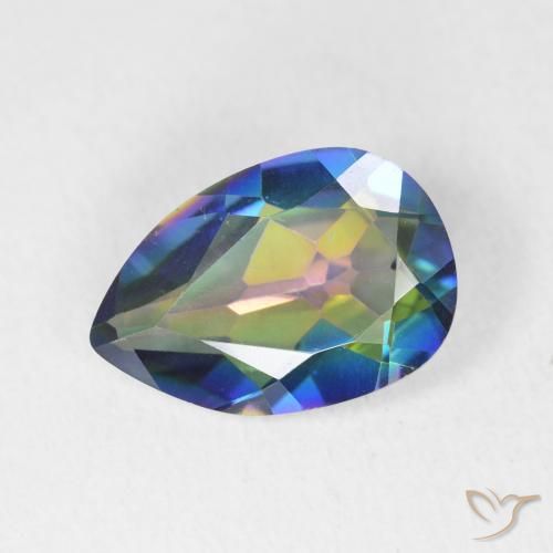 2.57ct Natural Multicolor Cuarzo Místico, En forma de pera, VVS