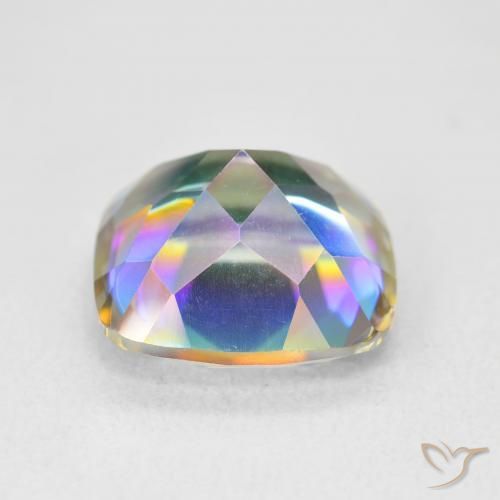 Cuarzo Místico Multicolor natural de 6.64 ct, Forma Cojín, VVS