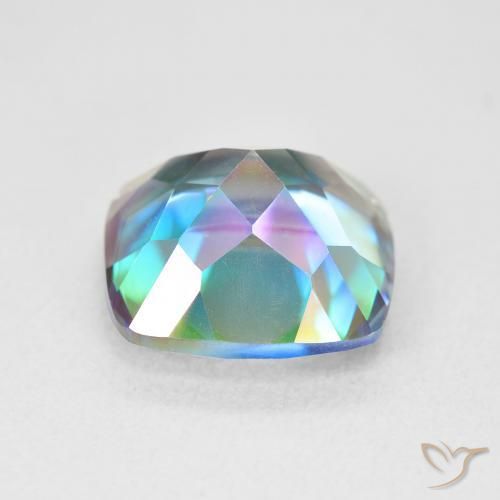 Cuarzo Místico Multicolor natural de 6.98 ct, Forma Cojín, VVS