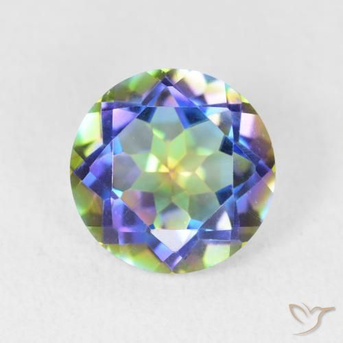 3.30ct Natural Multicolor Cuarzo Místico, Redondo, VVS