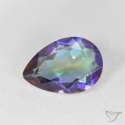 1.78ct Natural Multicolor Cuarzo Místico, En forma de pera, VS
