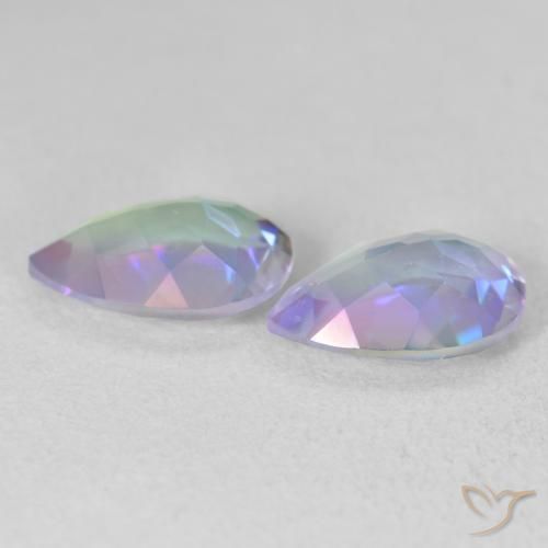 Gemas de Cuarzo Místico Multicolor natural de 3.27 ct, En forma de pera, VVS-VS