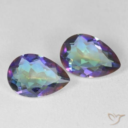 Gemas de Cuarzo Místico Multicolor natural de 3.50 ct, En forma de pera, VVS-VS