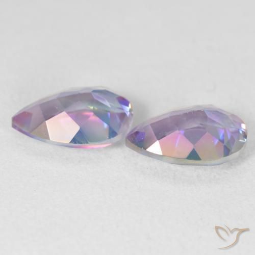 Gemas de Cuarzo Místico Multicolor natural de 3.40 ct, En forma de pera, VVS-VS