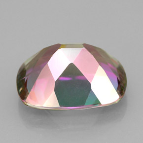 Topacio místico multicolor natural de 5,93 ct, corte cojín, VVS-VS