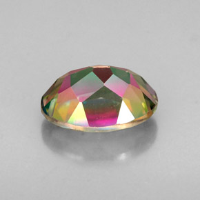 Topacio místico multicolor natural de 1,64 ct, corte óvalo, VVS-VS