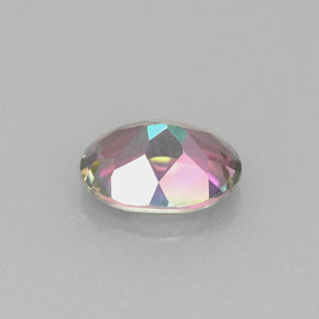 Topacio místico multicolor natural de 1,50 ct, corte óvalo, VVS