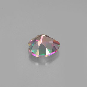 Topacio místico multicolor natural de 1,03 ct, forma de corazón, VVS