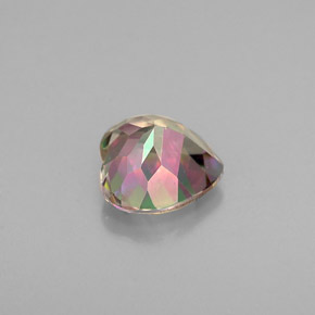 Topacio místico multicolor natural de 1,06 ct, forma de corazón, VVS-VS
