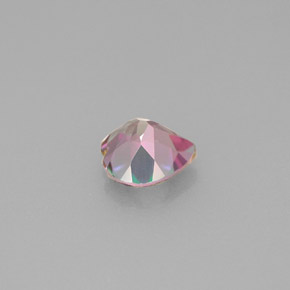 Topacio místico multicolor natural de 0,96 ct, forma de corazón, VVS-VS