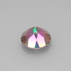 Topacio místico multicolor natural de 2,19 ct, corte redondo, VVS