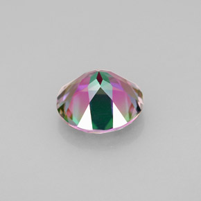 Topacio místico multicolor natural de 2,18 ct, corte redondo, VVS