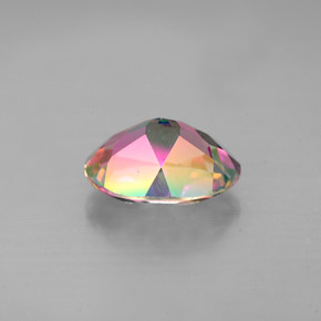 Topacio místico multicolor natural de 2,11 ct, corte óvalo, VVS-VS