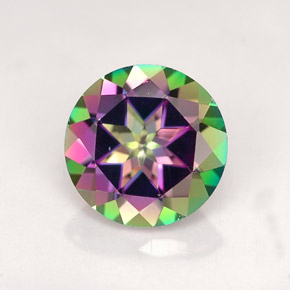 Topacio místico Multicolor natural de 2.22 ct, Corte Redondo, VVS-VS
