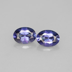 Gemas de topacio místico violeta natural de  ct, corte óvalo, VVS-VS