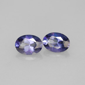 Gemas de topacio místico violeta natural de  ct, corte óvalo, VVS-VS