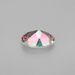 Topacio místico multicolor natural de 1,39 ct, corte óvalo, VS