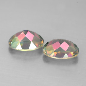Gemas de topacio místico multicolor natural de  ct, corte óvalo, VS
