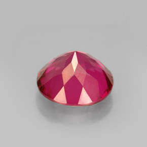 Topacio místico rojo natural de 4,51 ct, corte redondo, VS