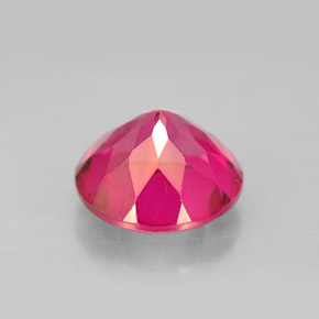 Topacio místico rojo natural de 4,63 ct, corte redondo, VS
