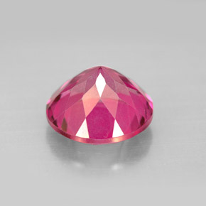 Topacio místico rojo natural de 4,67 ct, corte redondo, VS