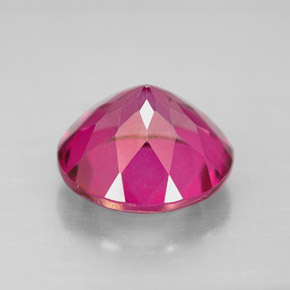 Topacio místico rojo natural de 4,68 ct, corte redondo, VS