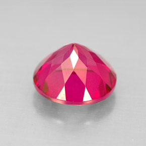 Topacio místico rojo natural de 4,69 ct, corte redondo, VS
