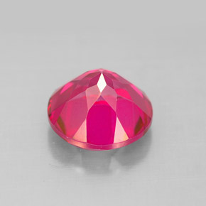 Topacio místico rojo natural de 4,73 ct, corte redondo, VS