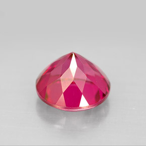 Topacio místico rojo natural de 4,90 ct, corte redondo, VS
