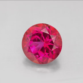 Topacio místico rojo natural de 4,50 ct, corte redondo, VS