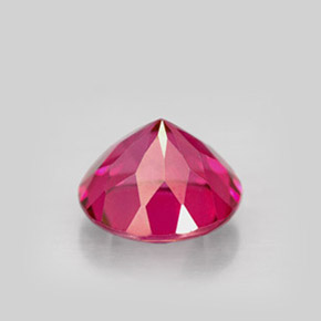Topacio místico rojo natural de 4,50 ct, corte redondo, VS