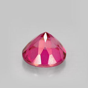 Topacio místico rojo natural de 4,76 ct, corte redondo, VS