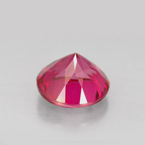 Topacio místico rojo natural de 4,81 ct, corte redondo, VS