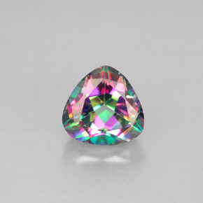 Topacio místico multicolor natural de 1,62 ct, trillón, VS