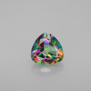 Topacio místico multicolor natural de 1,51 ct, trillón, VVS-VS