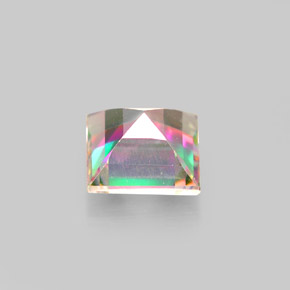 Topacio místico multicolor natural de 2,12 ct, cuadrado, VS