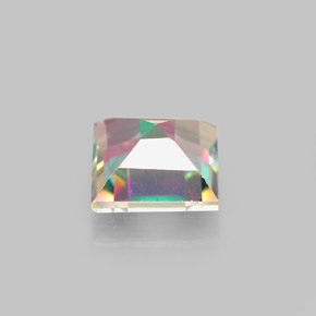 Topacio místico multicolor natural de 2,13 ct, cuadrado, VS
