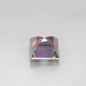 Topacio místico multicolor natural de 2,17 ct, cuadrado, VS