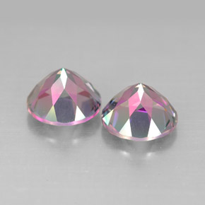 Gemas de Topacio místico Arcoíris superior natural de  ct, Corte Redondo, VVS-VS