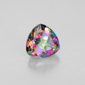 Topacio místico multicolor natural de 1,63 ct, trillón, VS