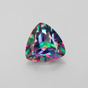 Topacio místico multicolor natural de 2,06 ct, trillón, VS