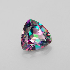 Topacio místico multicolor natural de 2,06 ct, trillón, VS